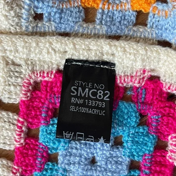 POL One Boho Granny Square Crochet Duster Cardigan Sweater OS - Picture 8 of 12